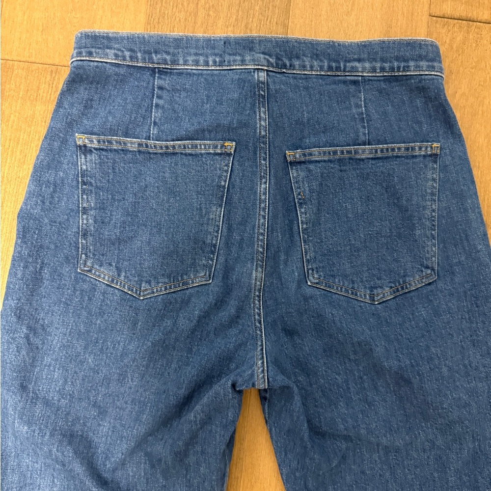 Veronica Beard Grant Patch Pocket High Rise Ankle Wide Leg Jeans - Size 31 - Picture 12 of 12